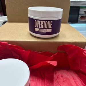 Unopened 8oz. jar of Overtone, Royal Plum, color depositing treatment mask.
